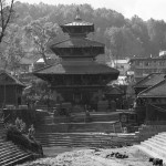 Gokarna Mahadev Temple in Black and White